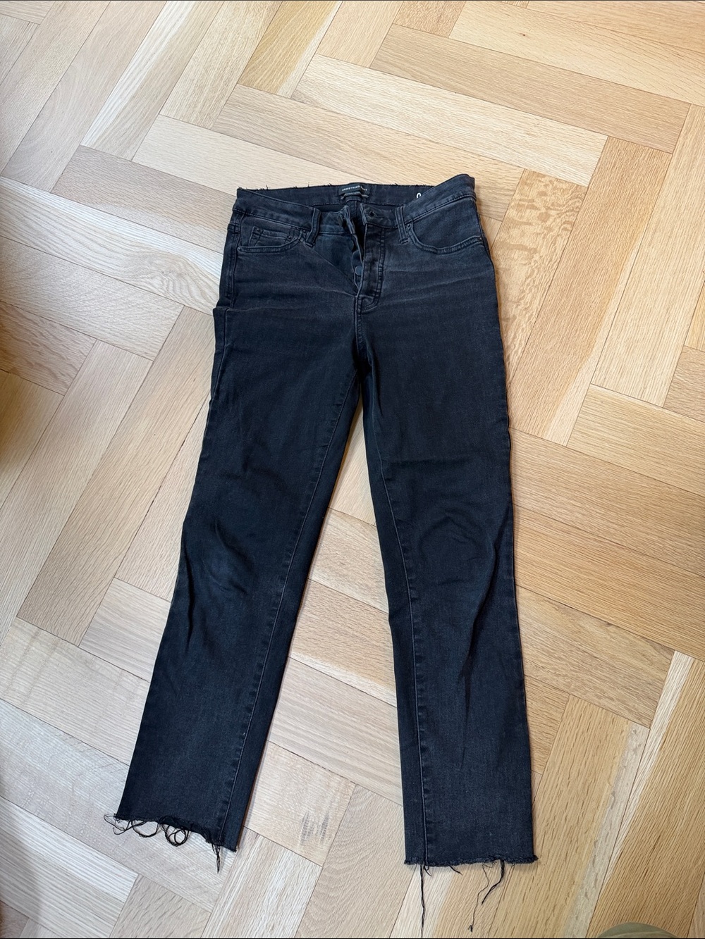 Something Navy Black High-Rise Straight Leg Jeans